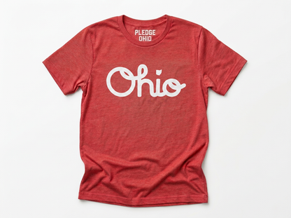 Script Ohio Red|White Tee / Unisex