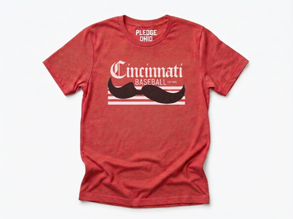 Cincinnati Mustache Tee / Unisex