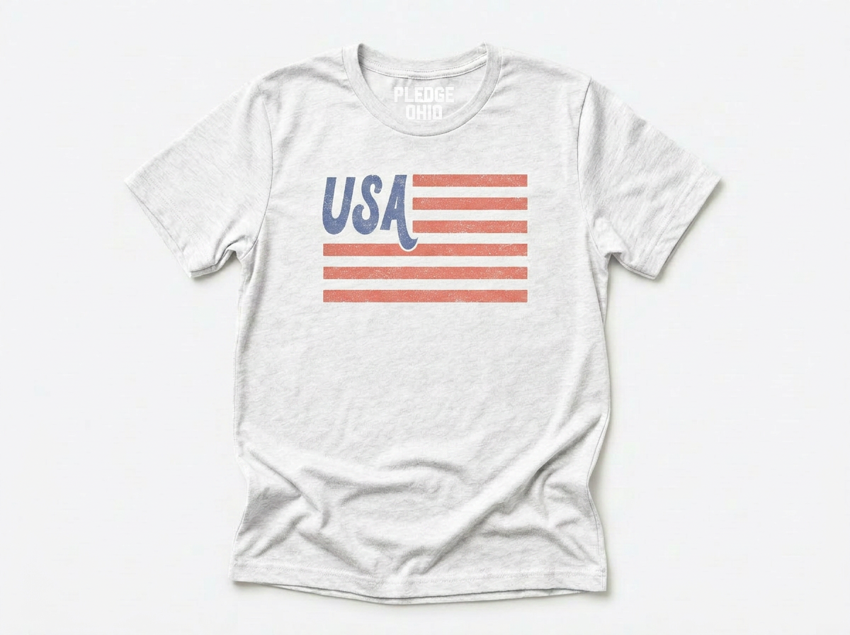 USA Flag Stripe Tee / Unisex