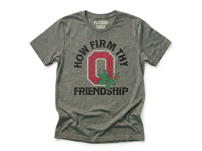 How Firm Thy Friendship tee detail, Columbus Ohio apparel