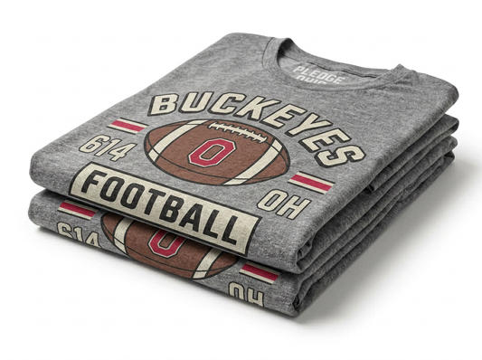 Buckeye football tee, Columbus Ohio football apparel