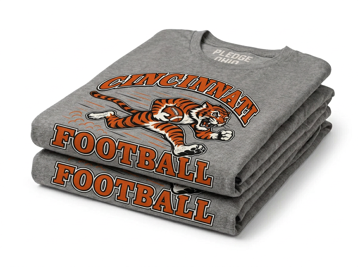 Cincinnati football bengal tee, Queen City Ohio apparel