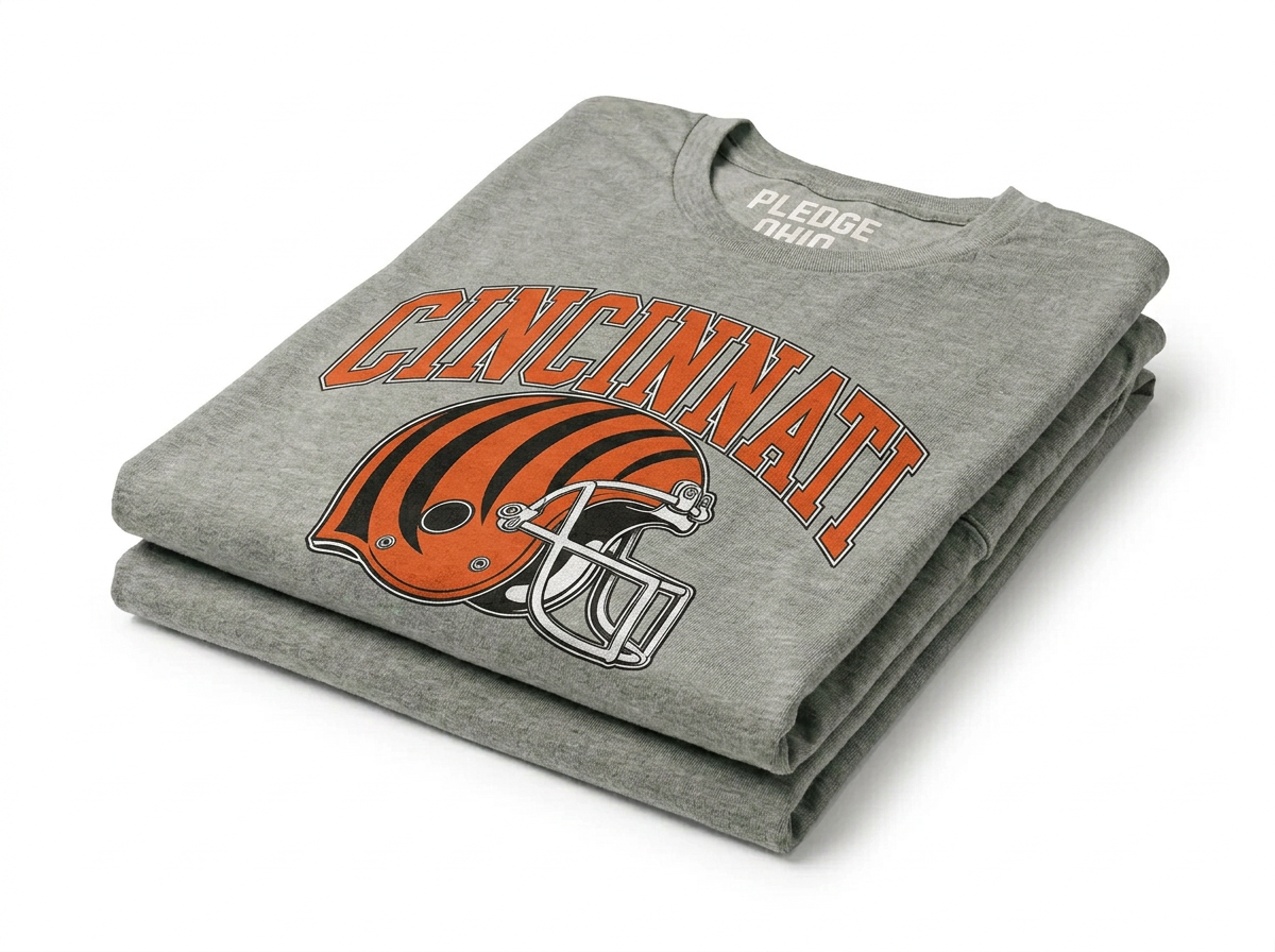 Cincinnati bengal helmet tee, Queen City Ohio apparel