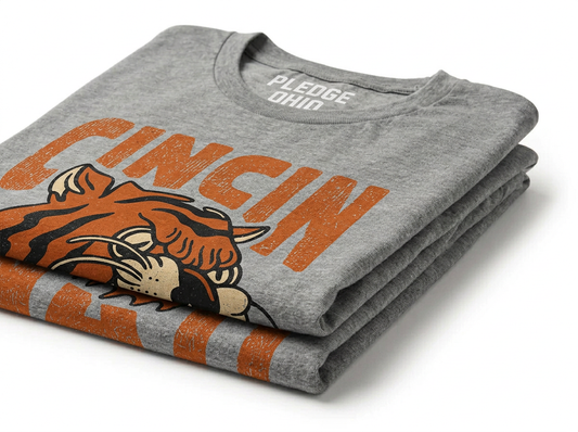 Cincinnati bengal roar tee, Queen City Ohio football apparel