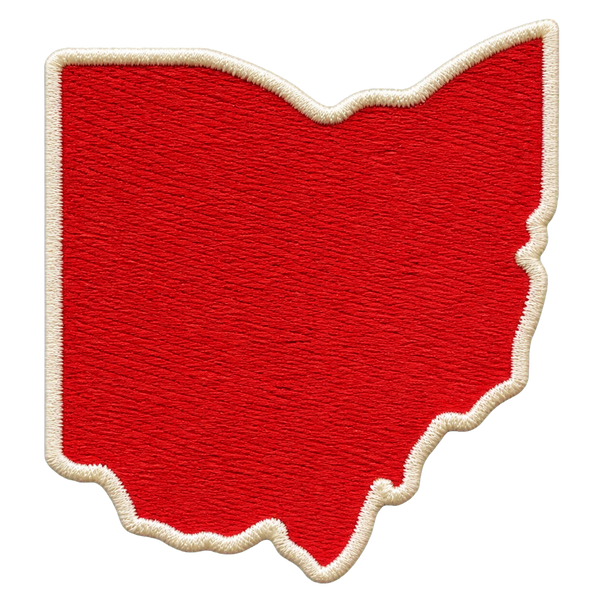 Ohio State patch on Pledge Ohio apparel